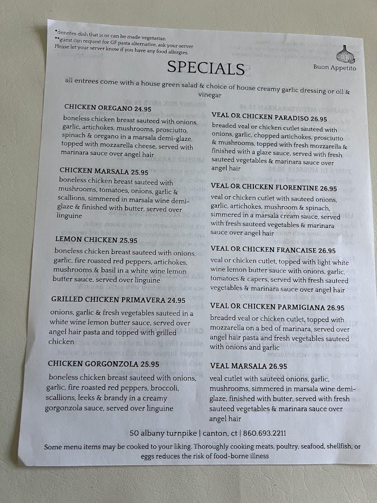 Buon Appetito Menu image 2